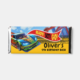 Race Cars chocolate wrappers Hershey Bar Favors