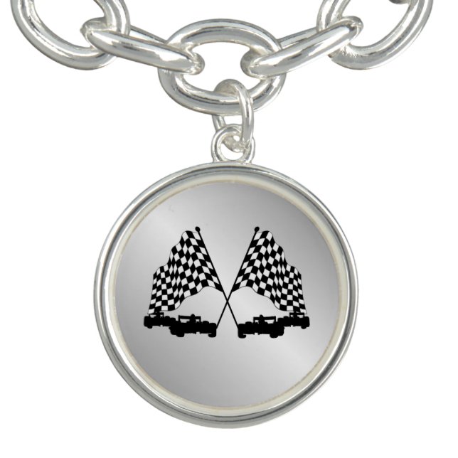 Race Cars Silver Bracelet (Design)