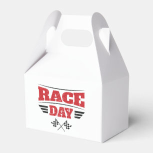Race Day Checkered Flag Car Racing Favor Boxes