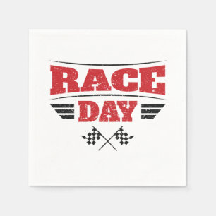 Race Day Checkered Flag Car Racing Medium Gift Bag Napkins