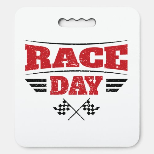 Race Day Checkered Flag Car Racing Seat Cushion