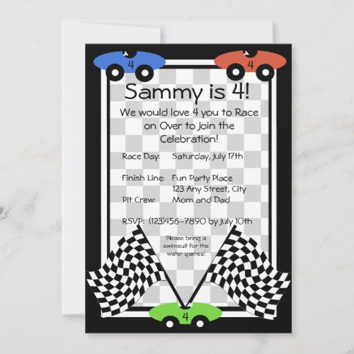 Race Day Invitation