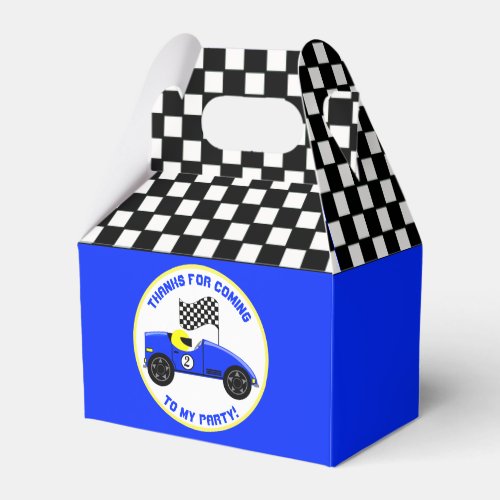 Race Fans Birthday Party Favor Boxes