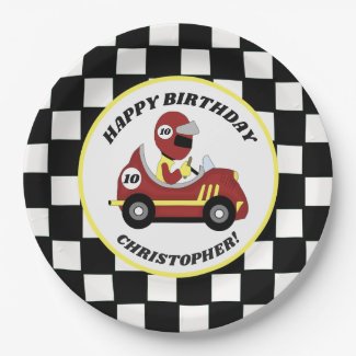 Race Fans Birthday Party Paper Plate