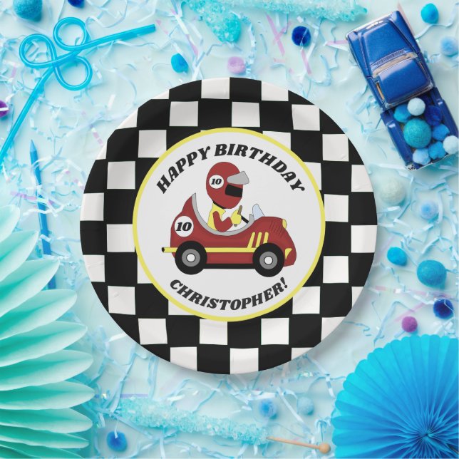 Race Fans Birthday Party Paper Plates (Party)