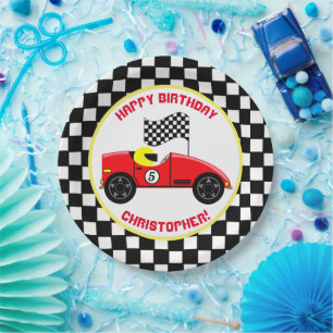 Race Fans Birthday Party Paper Plates