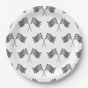 Race Flag Baby Shower Napkin Paper Plates