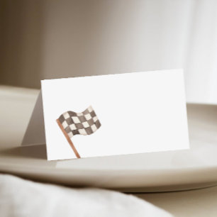 Race Flag Fill in Buffet Place Card
