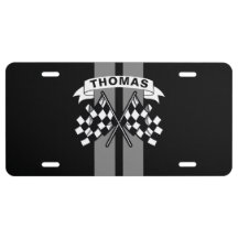 Race Flag Grey Race Stripes Personalized