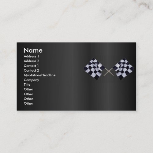 Race Flag Profile Card Business Cards