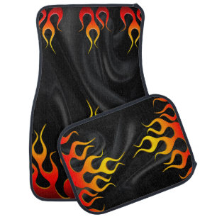 Race Flame, car, mats, carpet style, fire Car Floor Mat