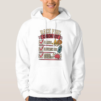 Race Fuel Checklist | Funny Runner Humor Hoodie