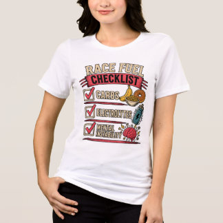 Race Fuel Checklist | Funny Runner Humor Tri-Blend Shirt