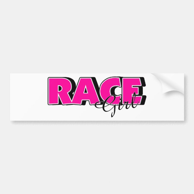 Race Girl Bumper Sticker (Front)