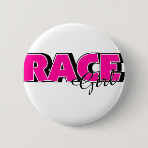 Race Girl Pinback Button