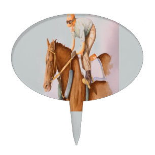Race Horse and Jockey Cake Topper