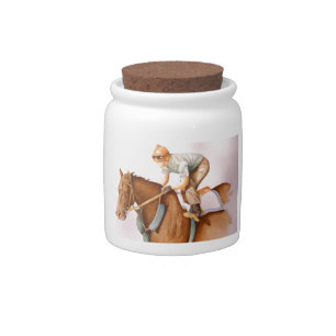Race Horse and Jockey Candy Jar