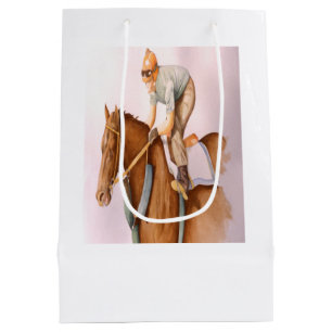 Race Horse and Jockey Medium Gift Bag