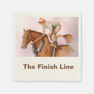 Race Horse and Jockey Napkins