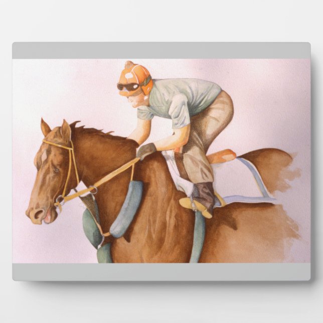 Race Horse and Jockey Plaque (Front)