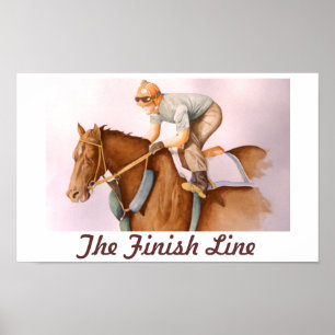 Race Horse and Jockey Poster