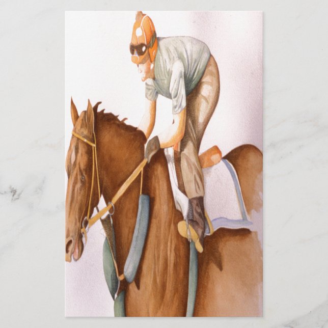 Race Horse and Jockey Stationery (Front)