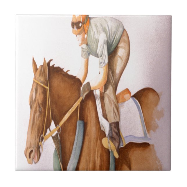 Race Horse and Jockey Tile (Front)