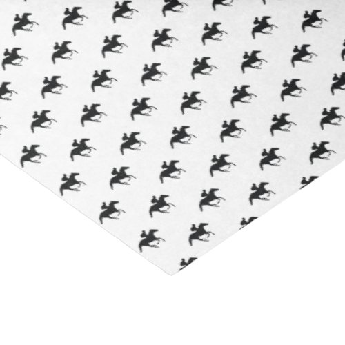 Race Horse Black Silhouette Tissue Paper