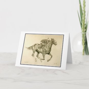Race Horse Card by GailRagsdaleArt at Zazzle