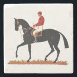 Race Horse Derby Jockey Vintage Style Stone Coaster<br><div class="desc">Race Horse Derby Jockey Vintage Style Stone Coaster</div>