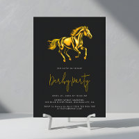 Race Horse Derby Party Elegant Black and Gold
