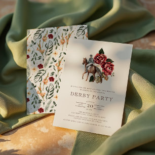 Race Horse Derby Party Modern Equestrian Invitation