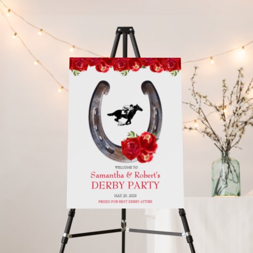  Race Horse Derby Party Welcome Sign