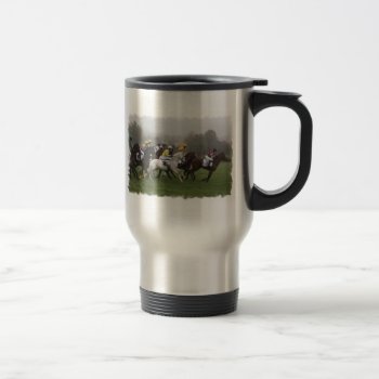 Race Horse Field Stainless Travel Mug by HorseStall at Zazzle