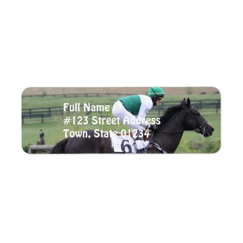 Race Horse Galloping  Mailing Labels
