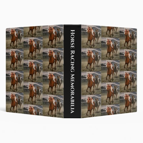 Race Horse is the Winning Thoroughbred 3 Ring Binder