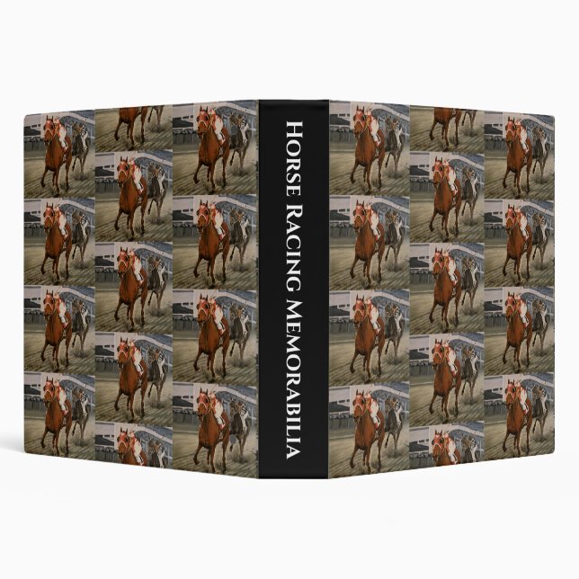 Race Horse is the Winning Thoroughbred 3 Ring Binder (Background)