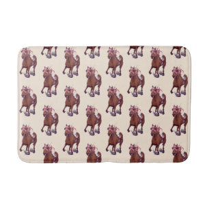 Race Horse is the Winning Thoroughbred Bath Mat