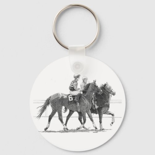 Race horse keychain