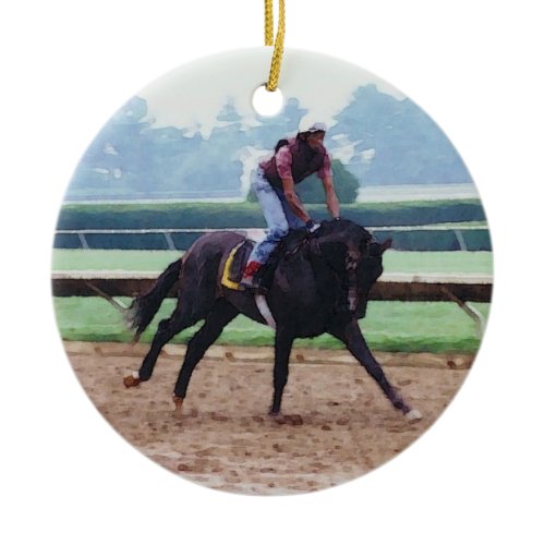 Race horse ornament