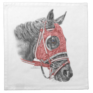 Race Horse Portrait Silks Cloth Napkin