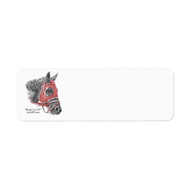Race Horse Portrait Silks Label (Front)