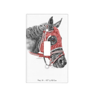 Race Horse Portrait Silks Light Switch Cover