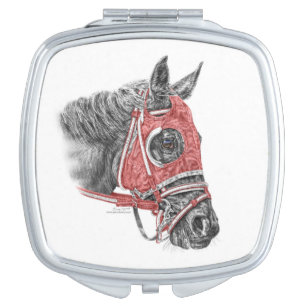 Race Horse Portrait Silks Makeup Mirror