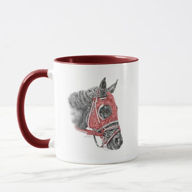 Race Horse Portrait Silks Mug (Left)