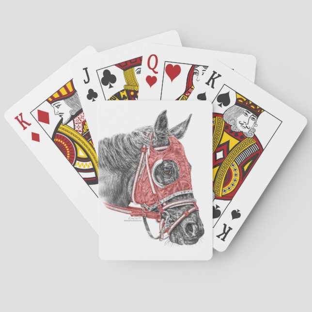 Race Horse Portrait Silks Poker Cards (Back)