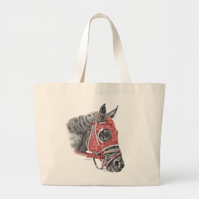 Race Horse Red Silks Portrait Tote Bag