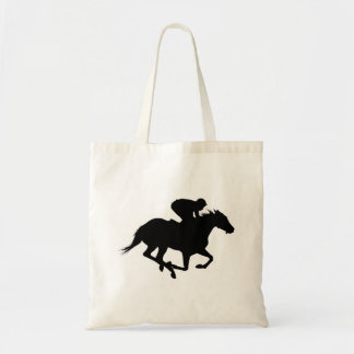 Race Horse Silhouette Tote Bag