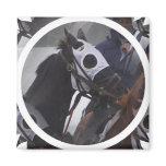 Race Horse Square Magnet