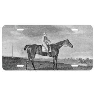Race Horse Vintage Art License Plate